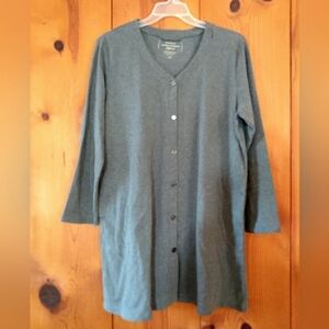Carole Hochman Heavenly Soft Sleepwear Knit VNeck Cotton Blend Robe